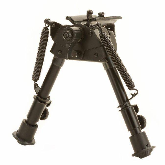 TacShield Heavy Duty Bi-pod Pivot Adjustable 6""-9"" Matte Black