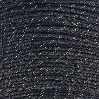 Mero 550 Paracord - 100' 550 lb Black 3 Reflctive Trac
