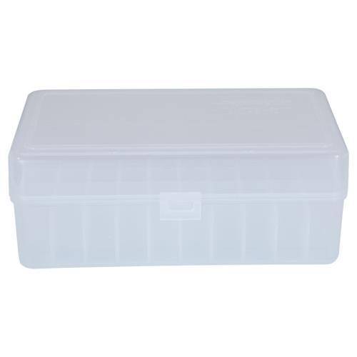 Berry's Mfg 411 Clear Ammo Flip Top Box  Holds 50 Rounds - .45/70 Govt
