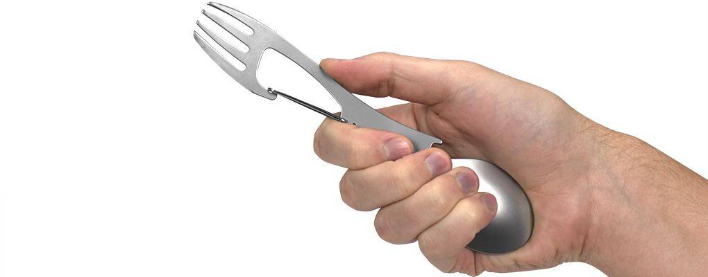 Kershaw Ration XL Eating Utensil / Multi-Tool - Stainless Steel 7-3/10" Length
