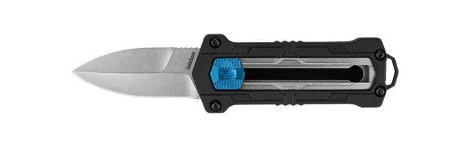 Kershaw Jens Anso Kapsule Manual Folding Knife - Sliding Button Lock OTF Knife (1.9 Satin)