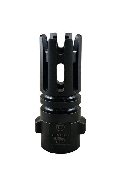 Gemtech Quickmount Flash Hider 5.56mm Carbon Cutting 1/2-28 Thread