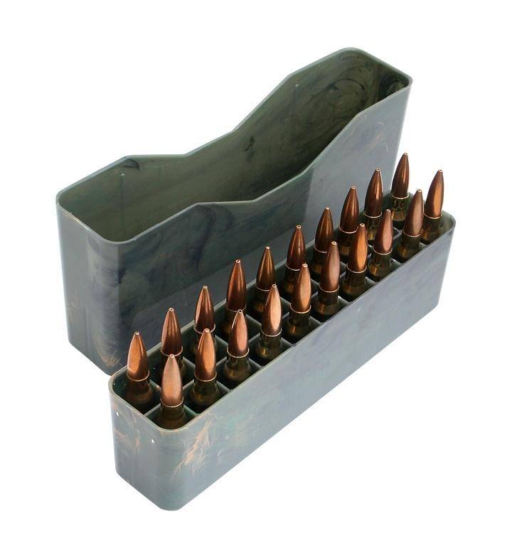 MTM J-20 Slip Top Ammo Box 7mm Rem -338 Win Clear Green