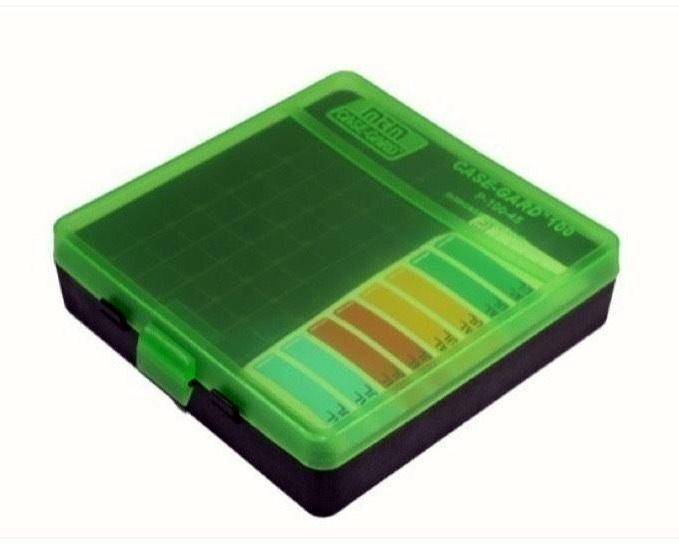 MTM Ammo Box for .41/.44 Mag/.45 LC 100 Rounds Green