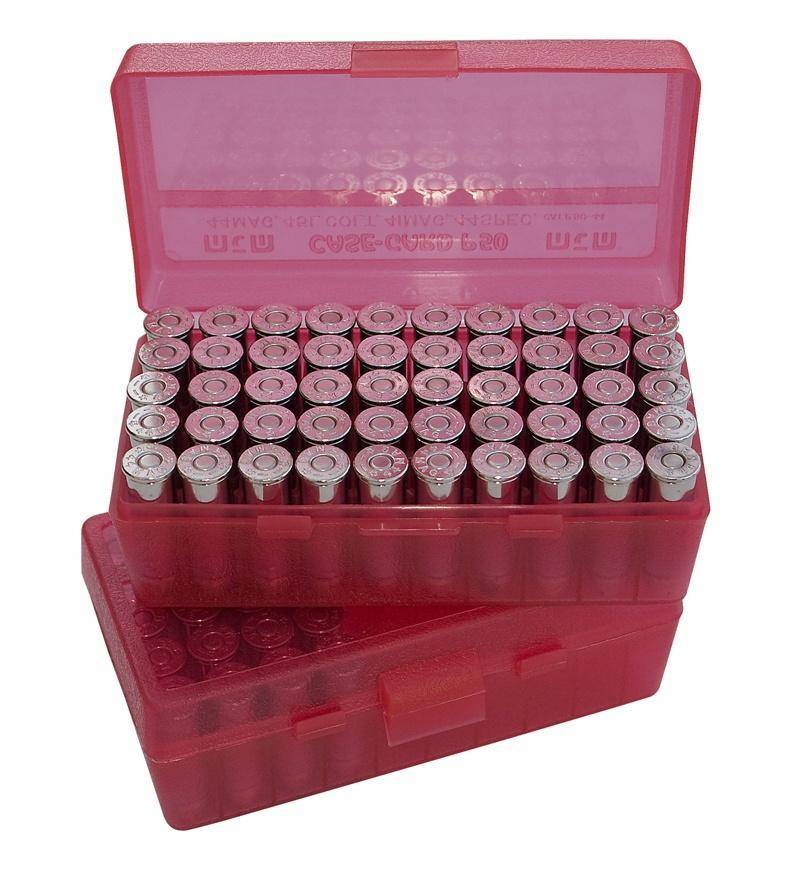 MTM Case Guard P-50 Series Handgun Ammo Box 9mm Luger 50 Rounds Green