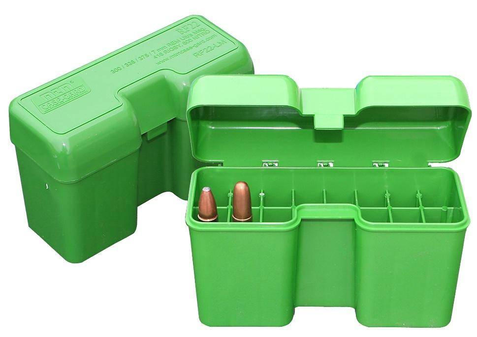 MTM Case-Guard RF-22 Series Flip Top Rifle Ammo Box Green