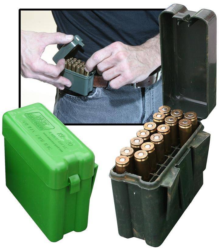 MTM 20 Round Belt Carrier for Large Rifle Green