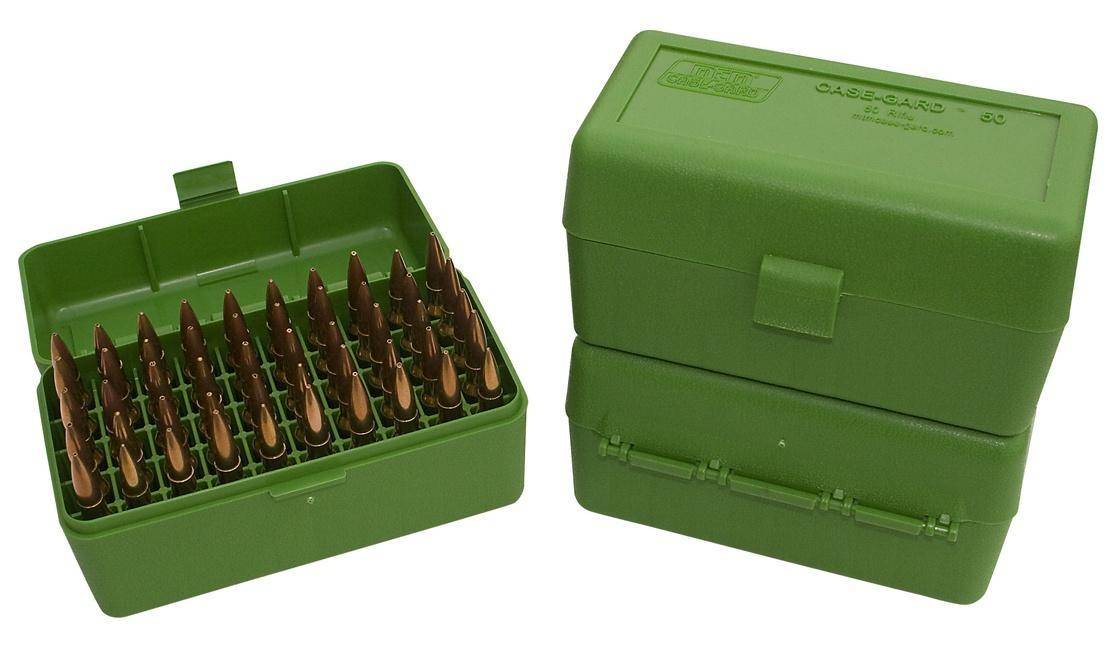 MTM Case-Gard R-50 Series Rifle Ammo Box Green