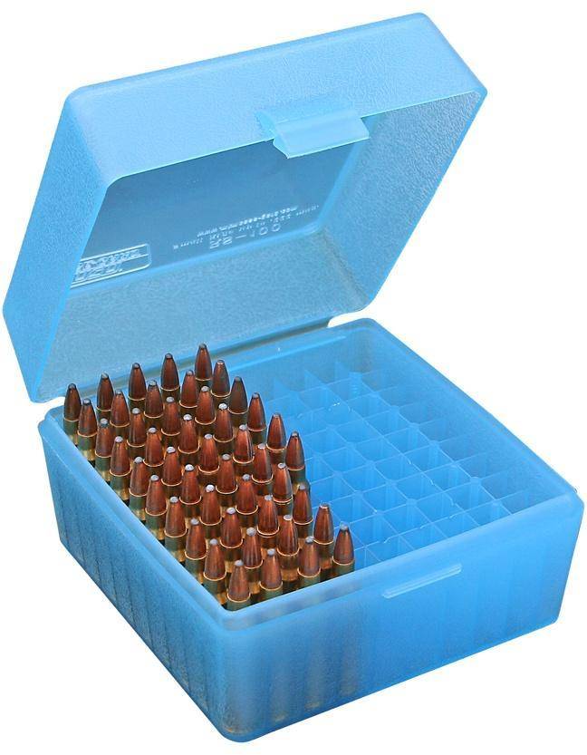 MTM Case Guard RS100 Series Small Rifle Ammo Box 100 Rounds Green