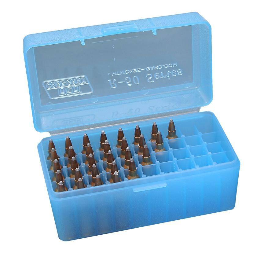 MTM Case-Gard R-50 Series Rifle Ammo Box 50/ct Capacity Green