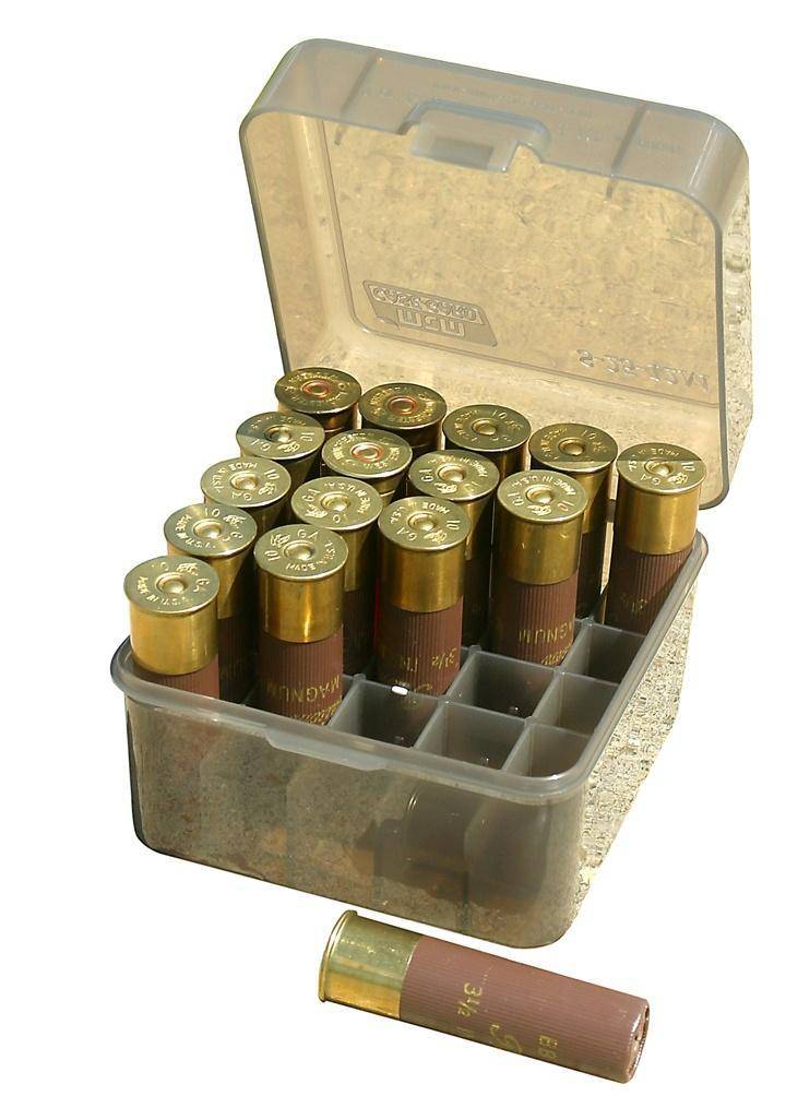 MTM Dual Gauge Shotshell Case 3.5" 25 Rounds Clear Smoke