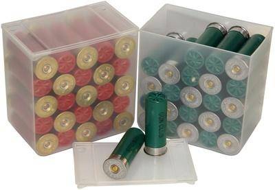 MTM Shell Stack 25 Rd. Compact Shotshell Storage Boxes Clear 4/ct
