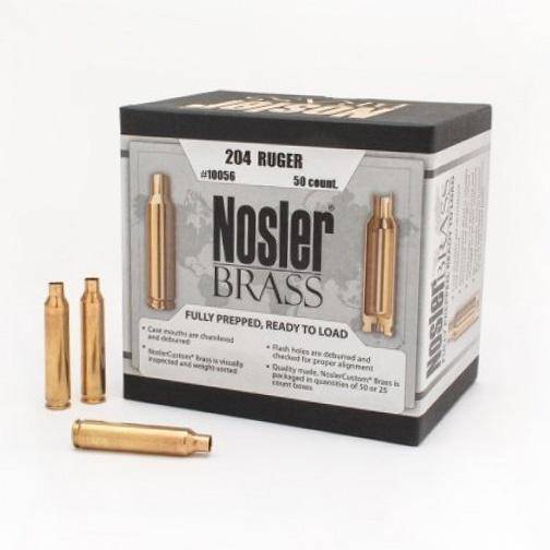 Nosler Unprimed Brass Rifle Cartridge Cases .204 Ruger 50/ct