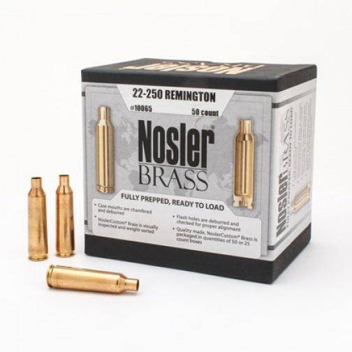 Nosler Unprimed Brass Rifle Cartridge Cases .22-250 Rem 50/ct