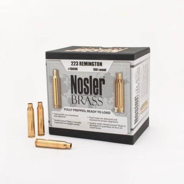 Nosler Unprimed Brass Rifle Cartridge Cases .223 Rem 50/ct