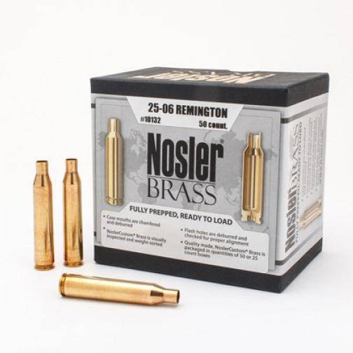 Nosler Unprimed Brass Rifle Cartridge Cases .25-06 Rem 50/ct