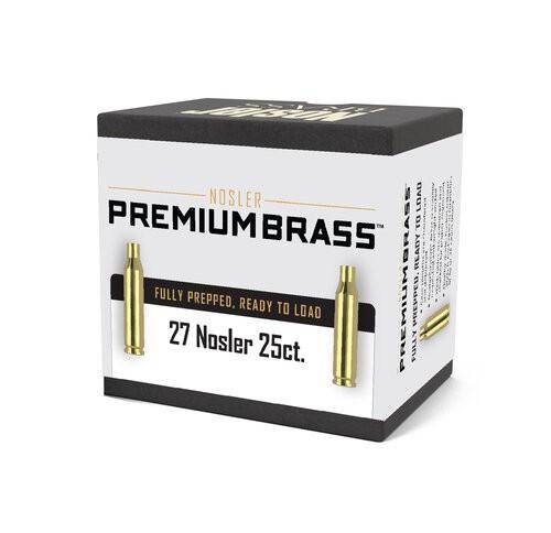 Nosler Unprimed Brass Rifle Cartridge Cases .27 Nosler 25/ct