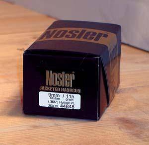 Nosler Sporting Handgun Pistol Bullets .355 cal .355" 115 gr JHP 250/ct