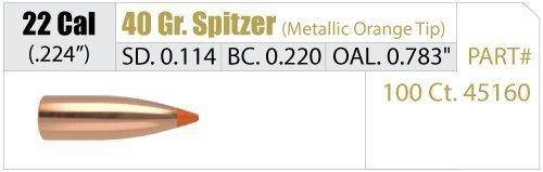 Nosler Ballistic Tip Lead Free Varmint Rifle Bullets .22 cal .224" 40 gr SPTFB-BTLF 100/ct