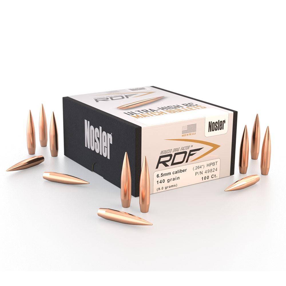 Nosler RDF Match Rifle Bullets 6.5mm .264" 140 gr HPBT 100/ct
