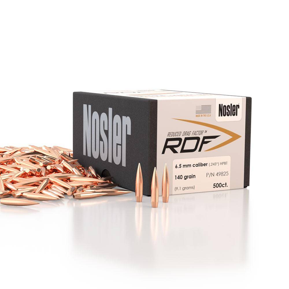 Nosler RDF Match Rifle Bullets 6.5mm .264" 140 gr HPBT 500/ct