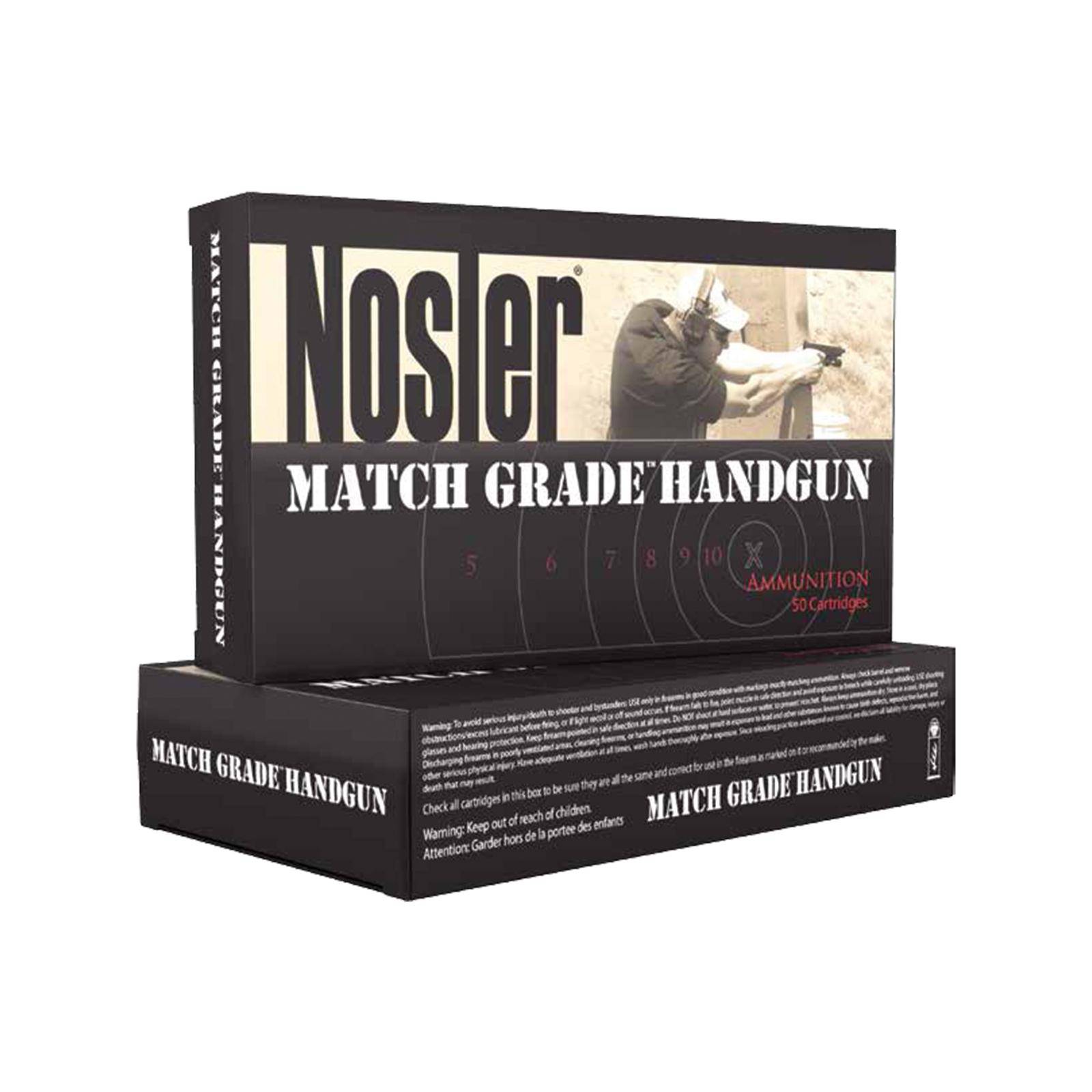 Nosler ASP Handgun Ammunition 9mm Luger 124 gr JHP 1150 fps 50/ct