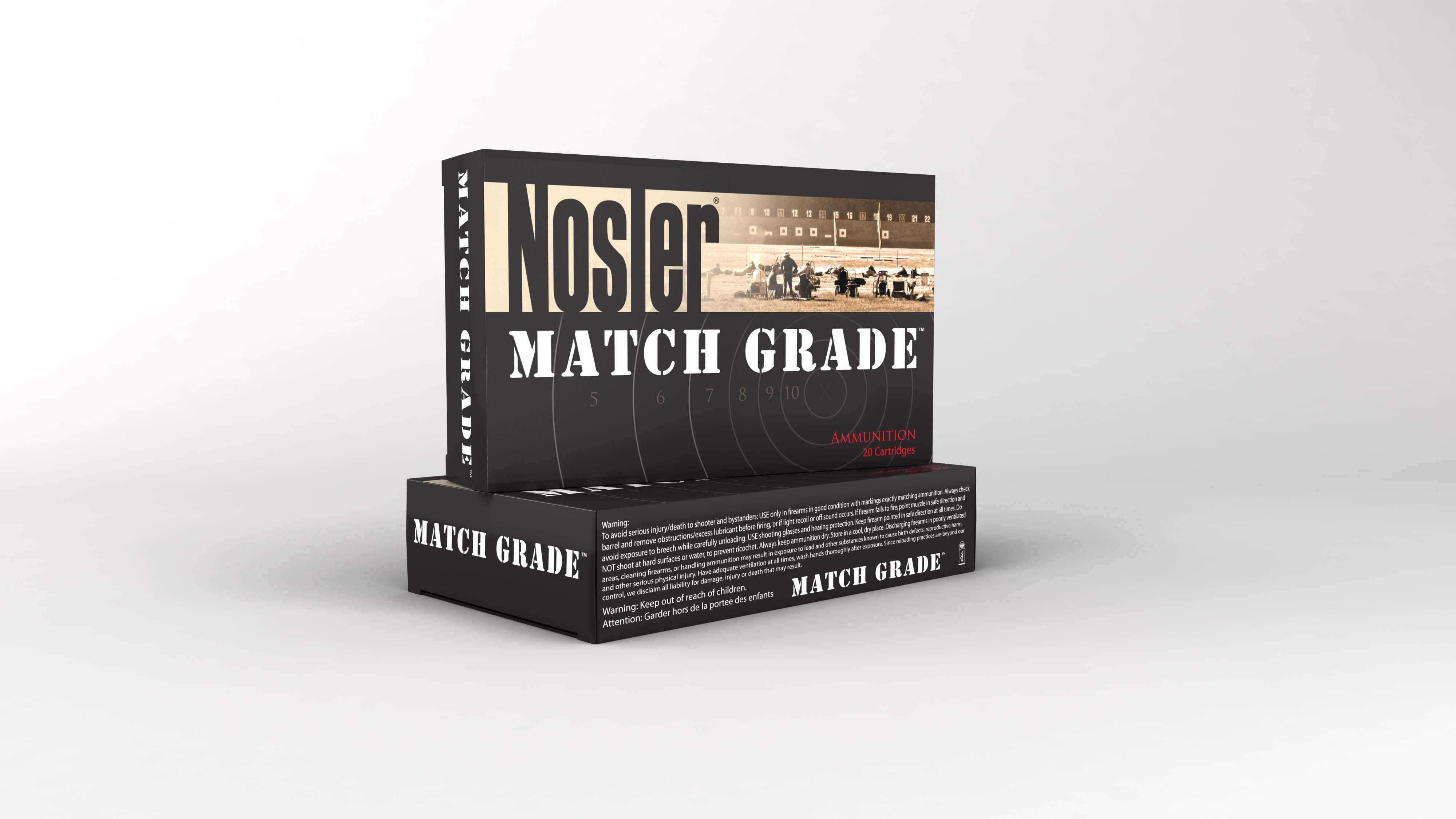 Nosler Match Grade Rifle Ammunition 28 NOS 168 gr HPBT 3075 fps 20/ct