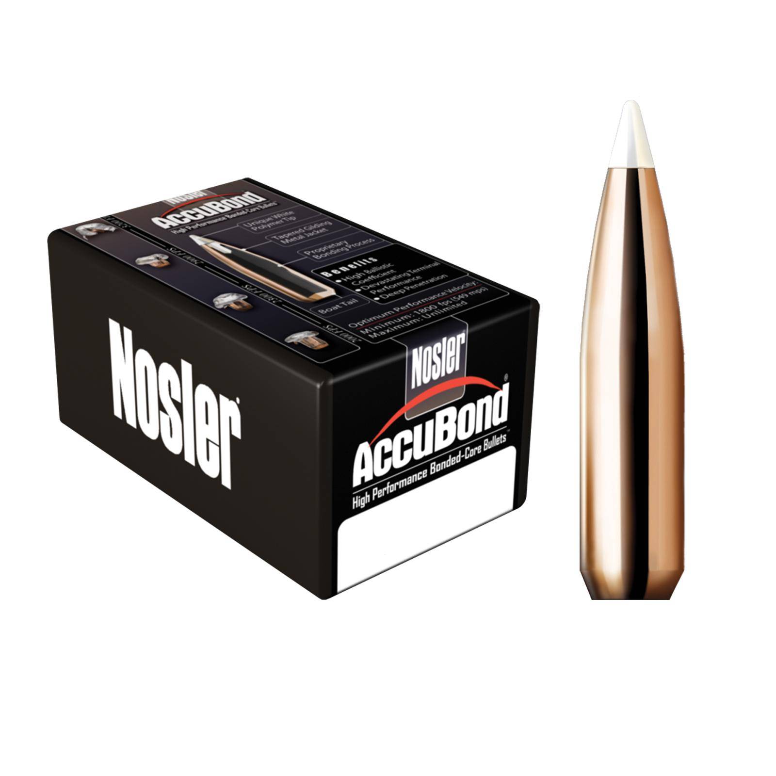 Nosler AccuBond Rifle Bullets .30 cal .308 125 gr SBT-ACB 50/ct