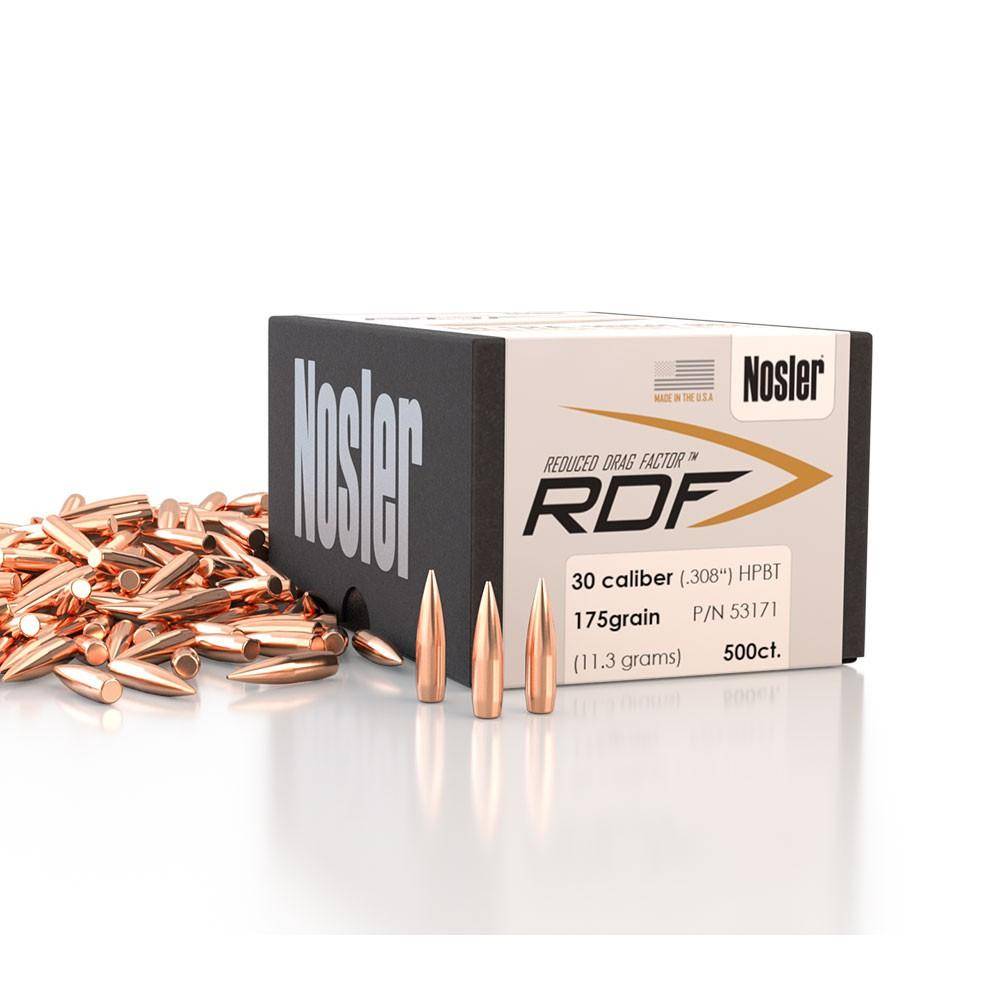 Nosler RDF Match Rifle Bullets .30 cal .308" 175 gr HPBT 500/ct