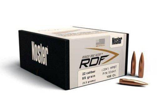 Nosler RDF Rifle Bullets .22 Cal .224" 85 gr HPBT 100/ct