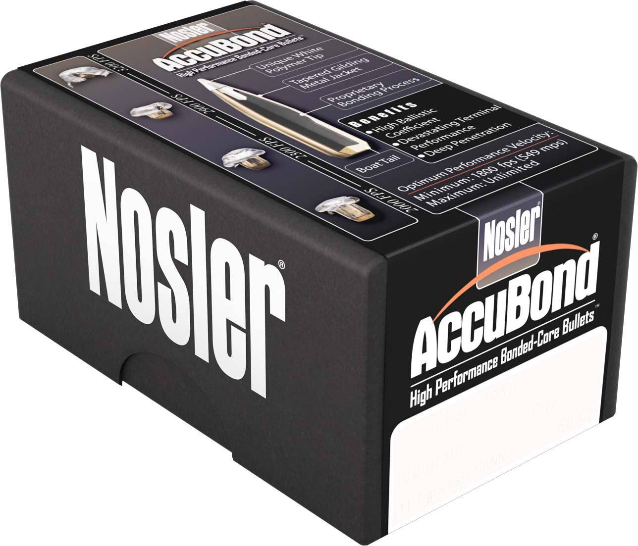 Nosler AccuBond Rifle Bullets .270 Cal .277" 150gr SPITZER 50/ct