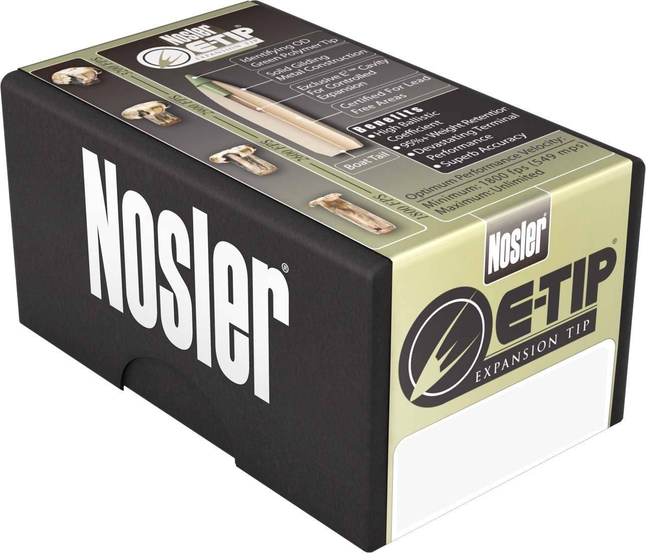 Nosler E-Tip Lead Free Rifle Bullets 9.3mm .366" 250gr SPTZ E-Tip 50/ct