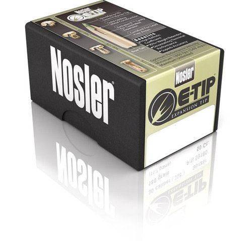 Nosler E-Tip Lead Free Rifle Bullets .338 Lapua Mag .338" 225 gr SPTZ ETIP 50/ct