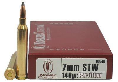 Nosler Partition Trophy Grade Rifle Ammunition 7mm STW 140 gr PSP 3300 fps 20/ct
