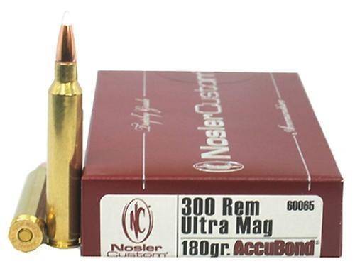 Nosler Accubond Trophy Grade Rifle Ammunition .300 RUM 180 gr PT 3250 fps 20/ct