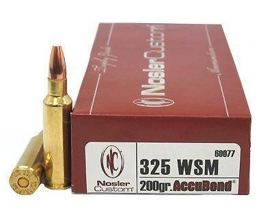 Nosler Accubond Trophy Grade Rifle Ammunition .325 WSM 200 gr PT 2900 fps 20/ct