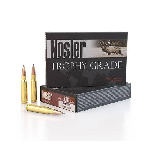 Nosler Accubond Long Range Trophy Grade Rifle Ammunition .308 Win 168 gr PT 2750 fps 20/ct