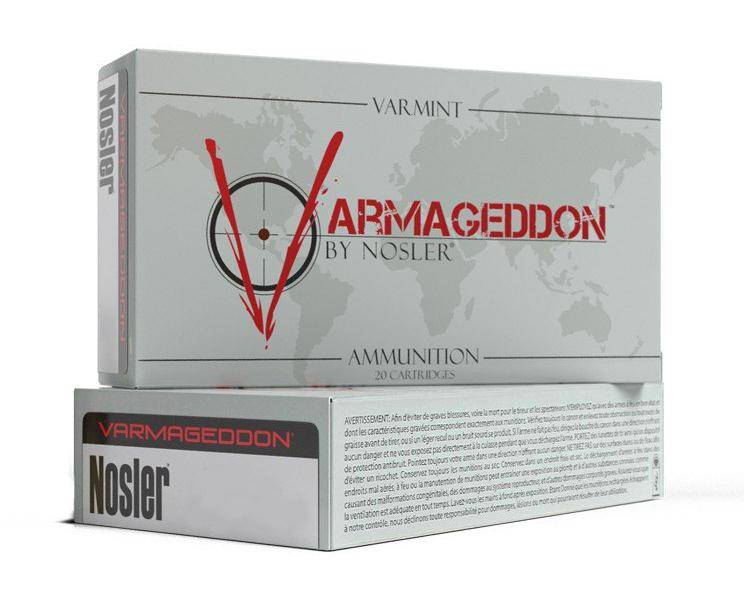 Nosler Varmageddon Rifle Ammunition 22 Nosler 53 gr FB Tipped 3450 fps 20/ct