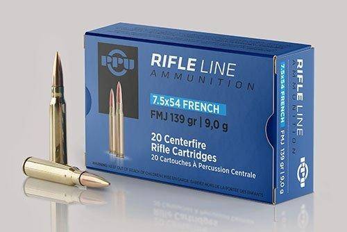 PPU Rifle Ammunition 7.5x54mm French 139 gr FMJ 2600 fps - 20/ct