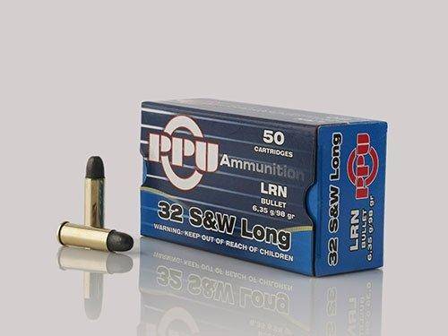 PPU Handgun Ammunition .32 S&W Long 98 gr LRN 705 fps 50/ct