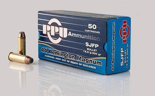 PPU Handgun Ammunition .44 Mag  300gr SJFP 1279 fps 50/ct
