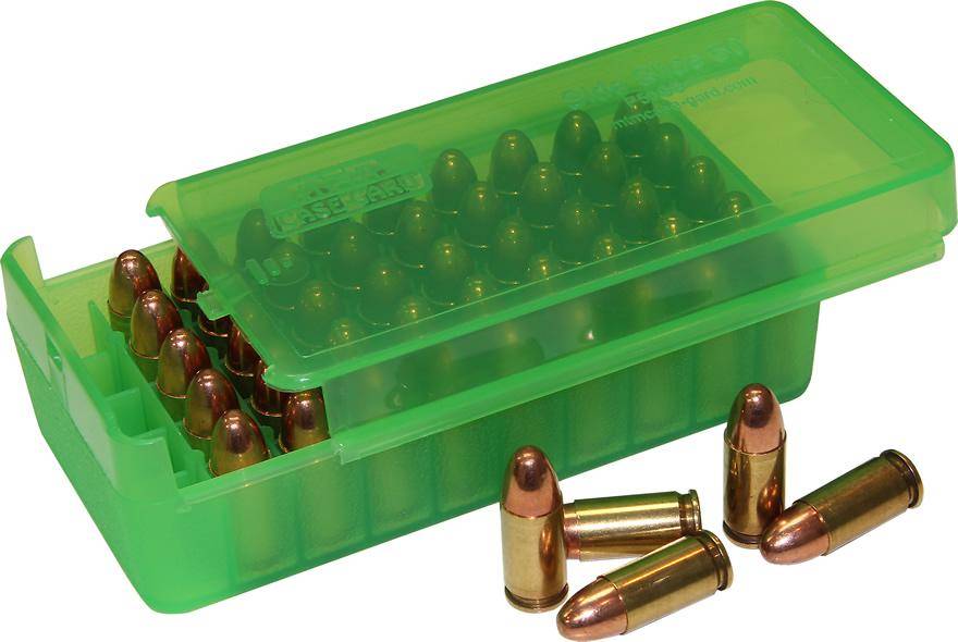 MTM Side Slide Handgun Ammo Box 45 ACP Clear Green