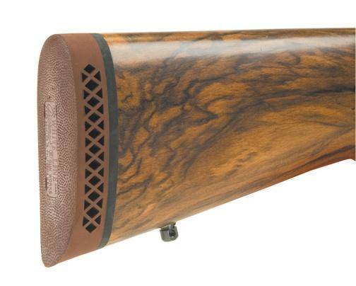 Pachmayr Deluxe Recoil Pad - Medium 5.40" L x 1.95" W x 1.10" T Brown/White Line Base