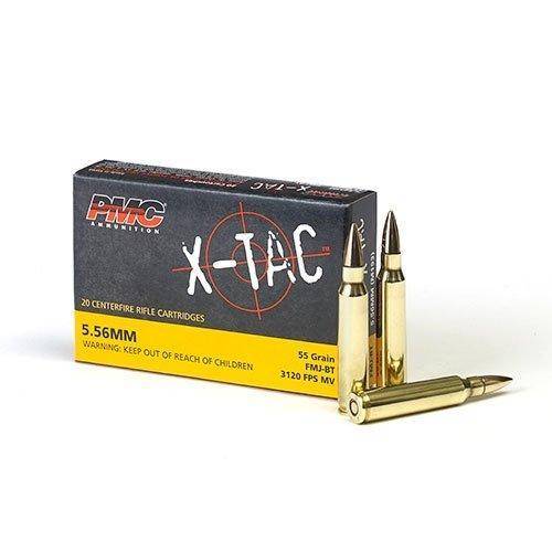 PMC X-Tac Rifle Ammunition 5.56X45 NATO 62 gr Green Tip 2920 fps 20/ct
