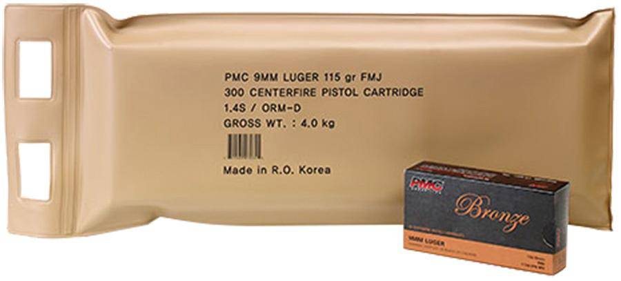 PMC Handgun Ammunition Battle Pack 9mm Luger 115 gr FMJ 1150 fps 300/ct (6/ct Battle Pack)