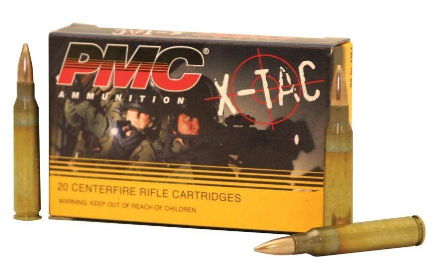 PMC X-Tac Rifle Ammunition 5.56X45 NATO 55 gr FMJBT 3120 fps 20/ct