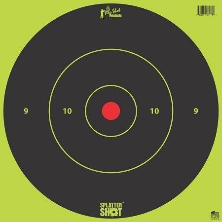 Pro-Shot Splatter Shot 12" Green Bullseye Tag Paper Target 5/ct