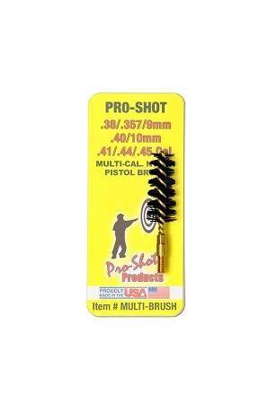 Pro-Shot Nylon Pistol Bore Brush with Brass Core .38-.45 Multibrush
