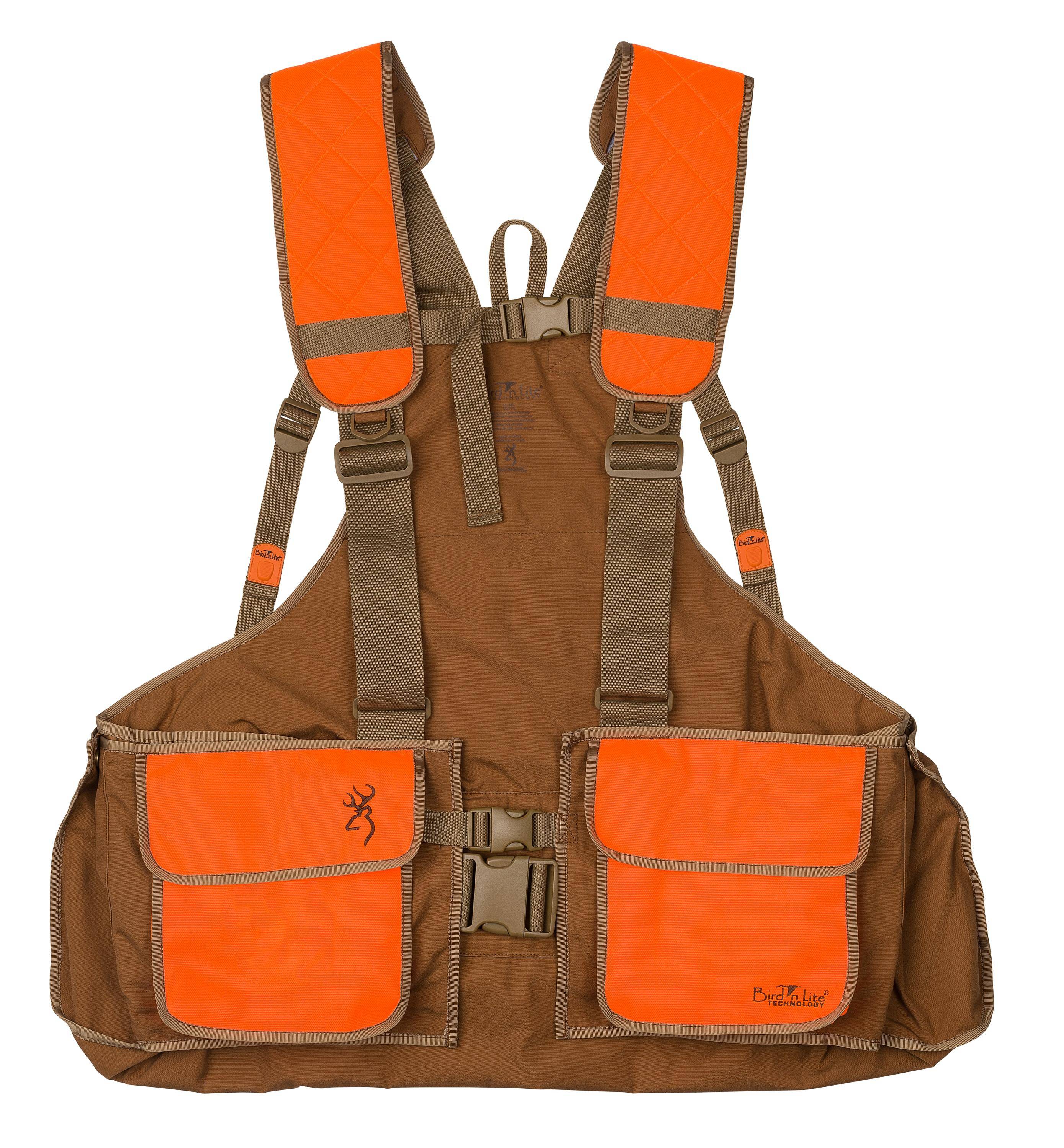 Browning Upland Strap Vest Tan/Blaze ONESIZE Fits Most