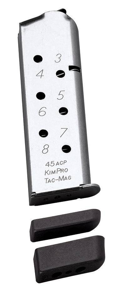 Kimber KimPro Tac-Mag 1911 Handgun Magazine Stainless Steel Full-Length Grip .45 ACP 8/rd